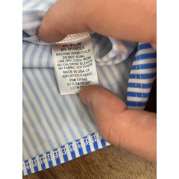 Jude Connally Carter Stripe Print Point Collar Short Sleeve Shirt Dress Size S - Picture 10 of 11